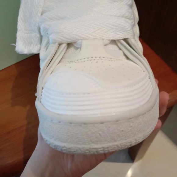 Lanvin White Calfskin Stitching Athletic Platform Shoes main image 10